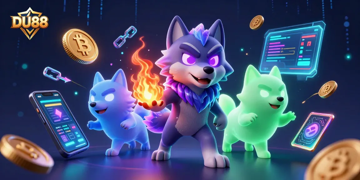 Experience exciting rewards with DU88 at this vibrant casino scene showcasing unique characters and elements.