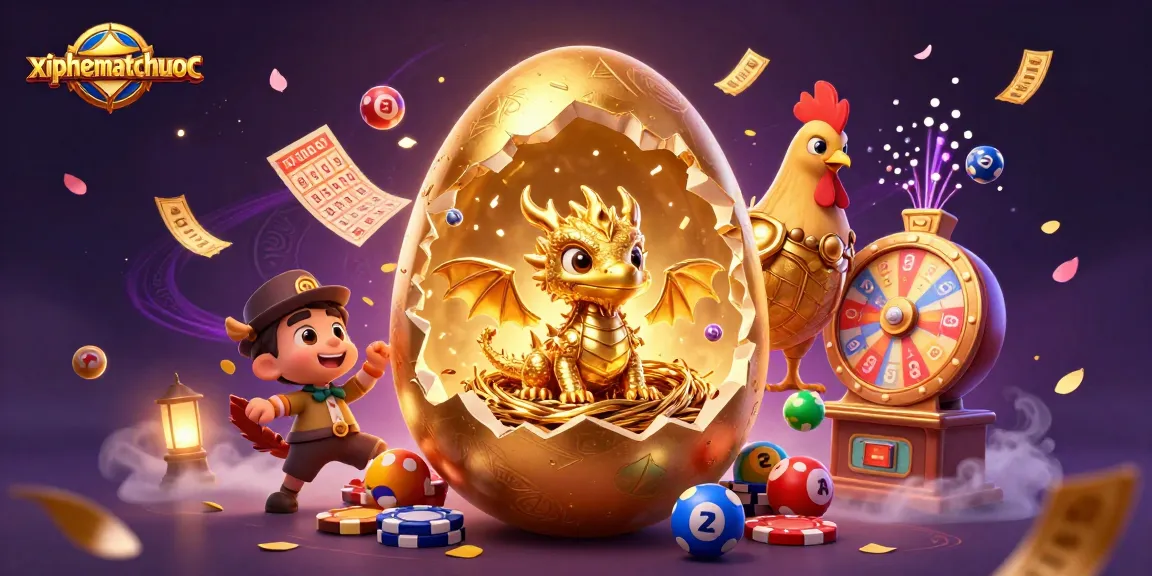 Engage in thrilling xiphematchuoc with a scene of a golden dragon and poker chips amidst vibrant gambling elements.