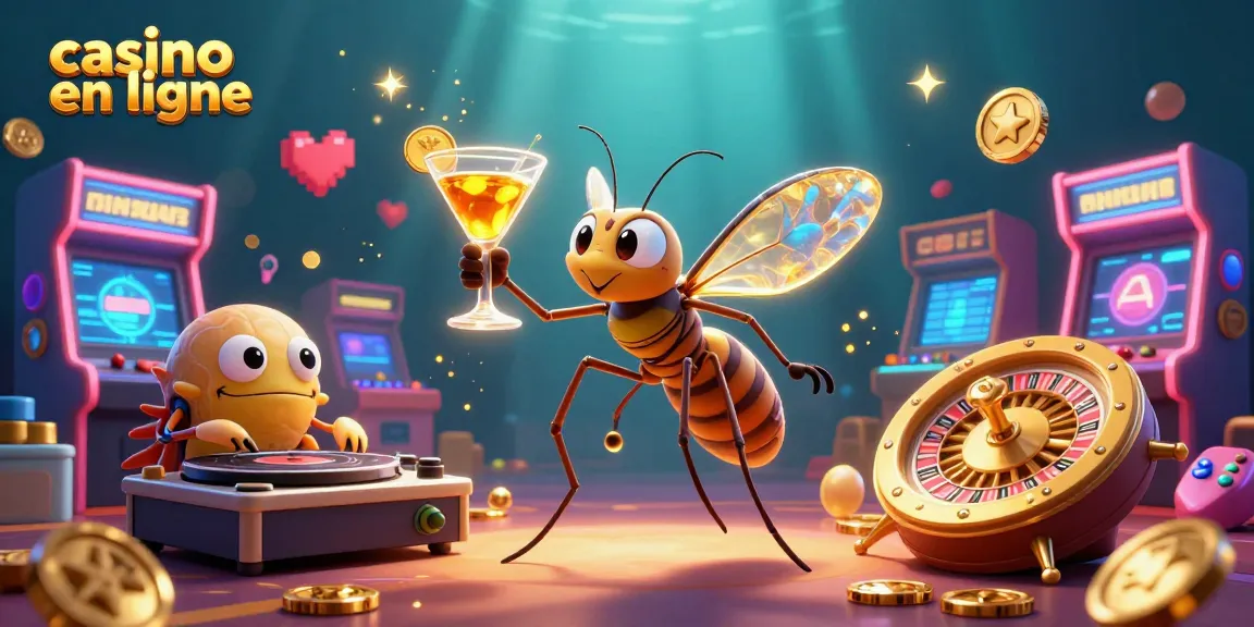 Vivez l'expérience d'un casino en ligne avec un dessin animé de moustique, un DJ trilobite et une roulette dorée.