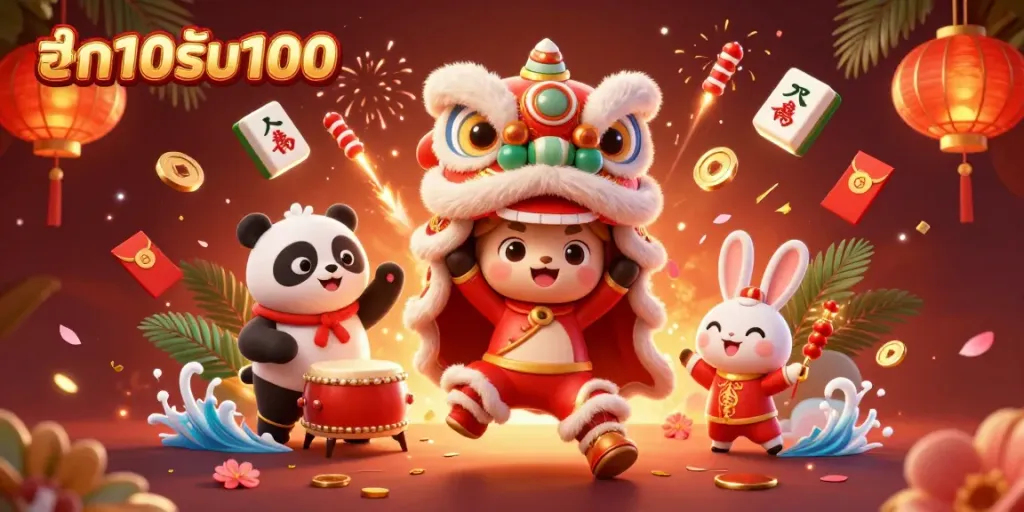 โปรโมชั่นฝาก10รับ100 แบบใหม่ ภาพการเฉลิมฉลองที่สดใส พร้อมความตื่นเต้นในการเดิมพัน