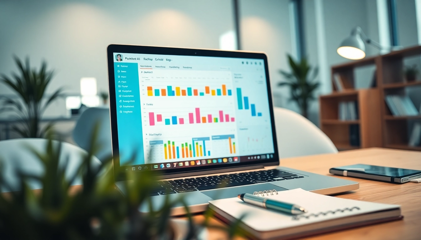 Utilizing AI to reduce scheduling time AI with organized work setup and productivity tools.