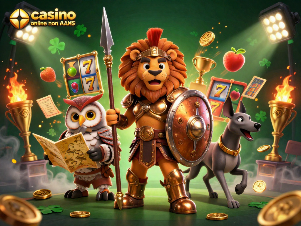 Vivi l'azione dei casino online non AAMS con personaggi da gioco dinamici e simboli di vincita.