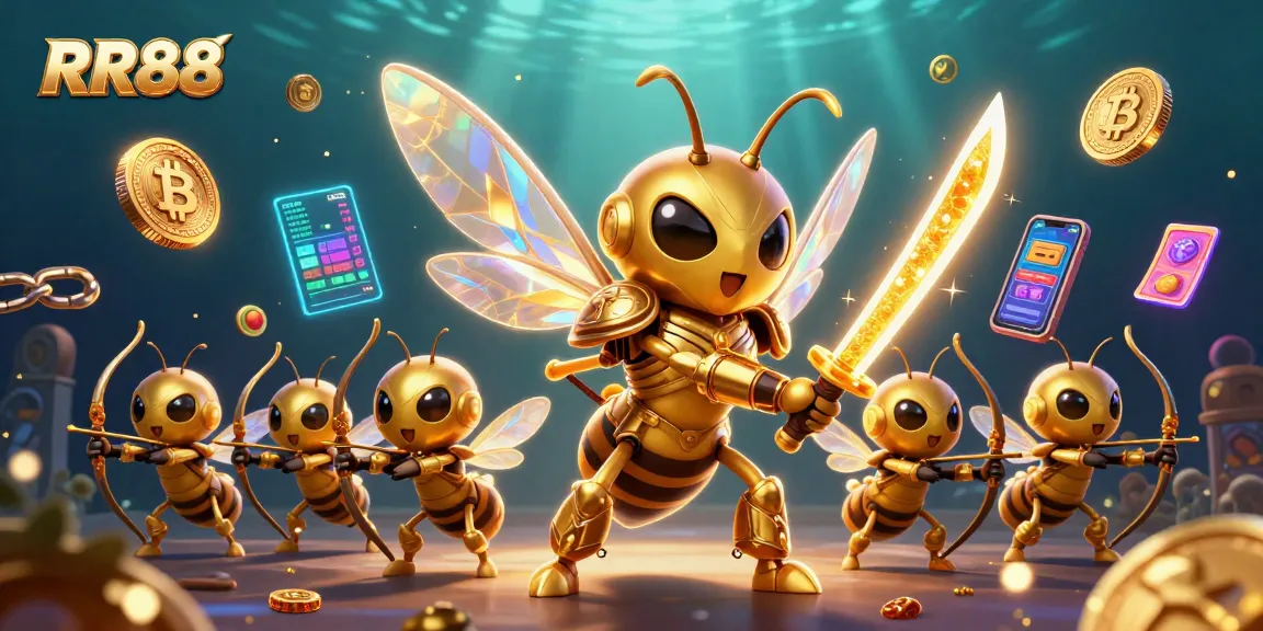 Join the excitement at RR88 as a samurai hornet leads a vibrant casino adventure