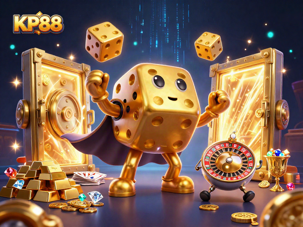 Experience KP88's exciting slots scene with golden dice and treasures galore!