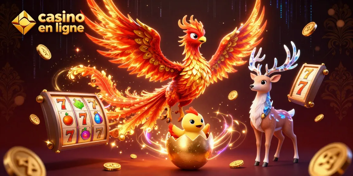 Vivez l'excitation du casino en ligne avec ce phoenix de feu et ses jackpots dorés.