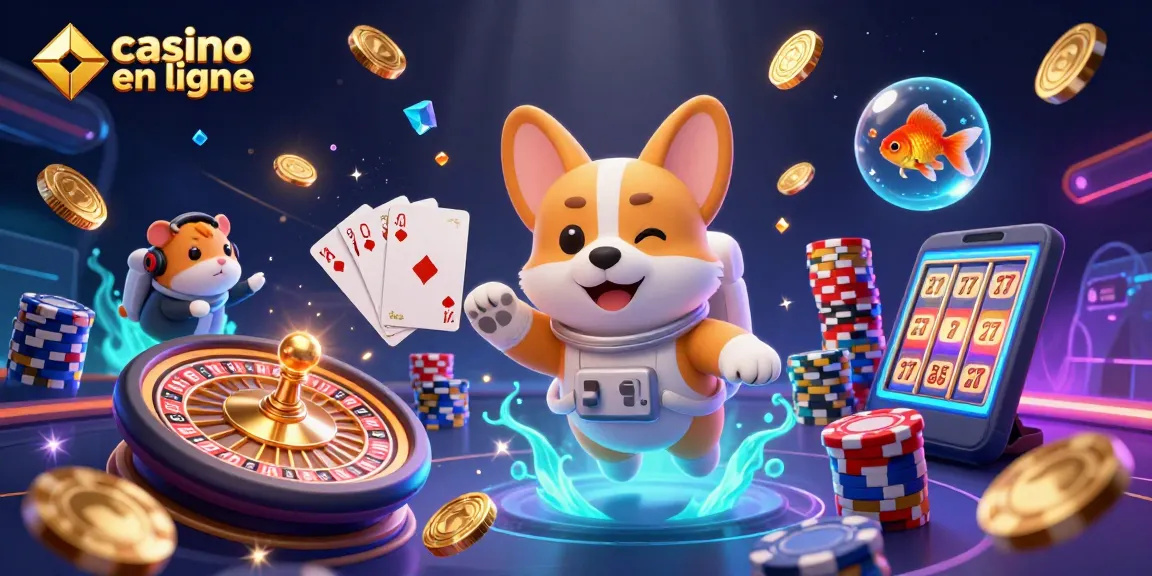 Jouez dans un casino en ligne magique avec un corgi astronaute et un hamster contrôleur.