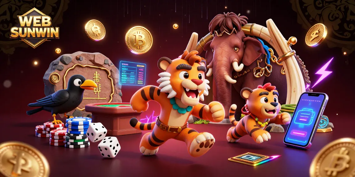 Experience thrilling gameplay with WEB SUNWIN's vibrant prehistoric casino featuring crypto elements.