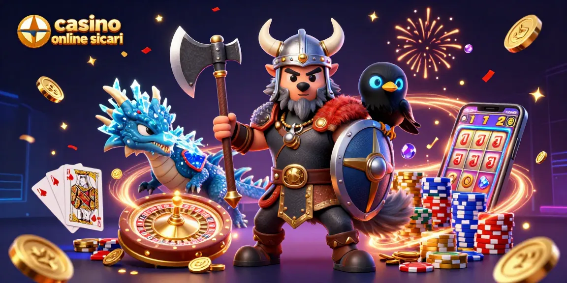 Immagine di un guerriero lupo vichingo e un drago che rappresentano giochi di casino online sicuri.