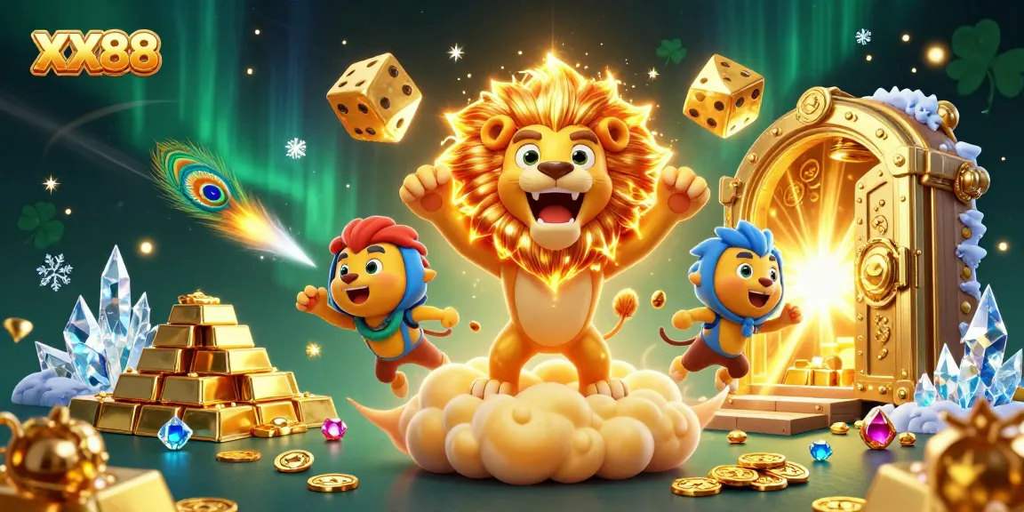 Experience exhilarating gaming at XX88 with vibrant treasures and dynamic casino elements.